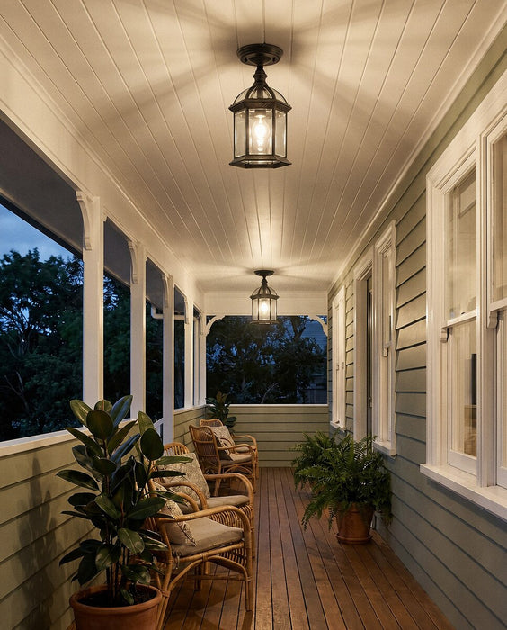 Station Under Eave Light Antique Black IP03 - 1000363
