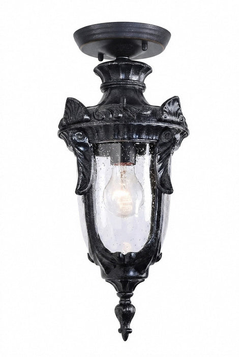 Wellington Medium Under Eave Light Antique Black IP44 - 1000579