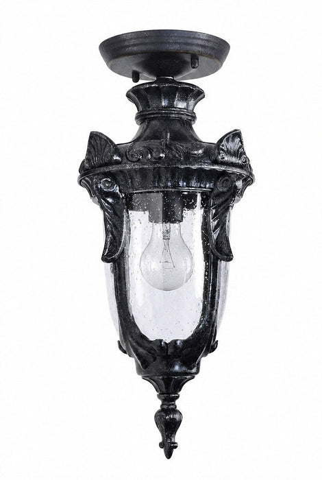 Wellington Medium Under Eave Light Antique Black IP44 - 1000579