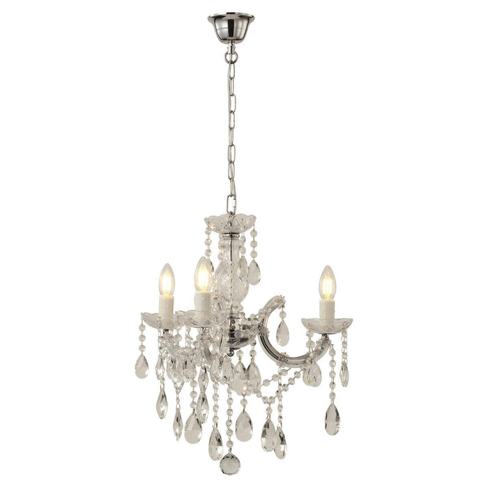 Zurich 3 Light Crystal Chandelier Chrome - 1000606