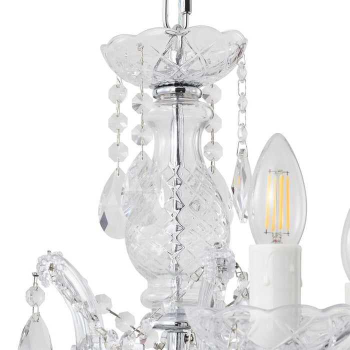 Zurich 3 Light Crystal Chandelier Chrome - 1000606