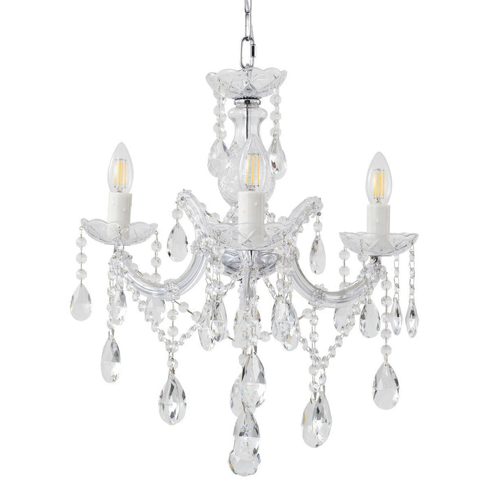 Zurich 3 Light Crystal Chandelier Chrome - 1000606