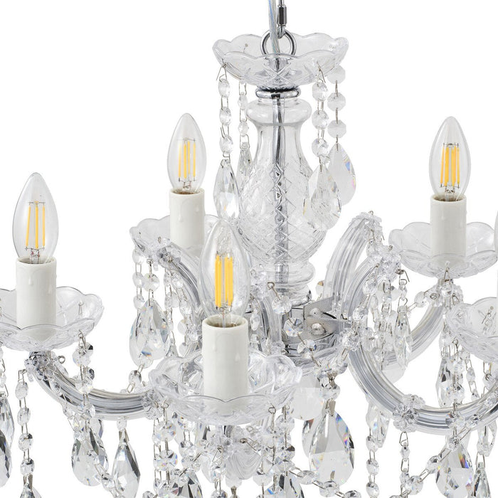 Zurich 5 Light Crystal Chandelier Chrome - 1000607