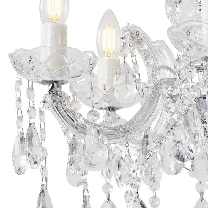 Zurich 5 Light Crystal Chandelier Chrome - 1000607
