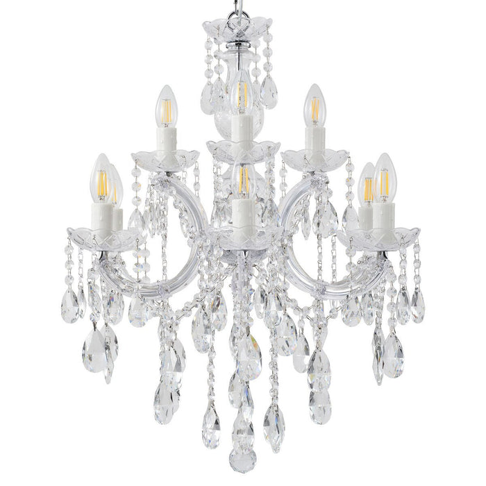 Zurich 9 Light Crystal Chandelier Chrome - 1000608