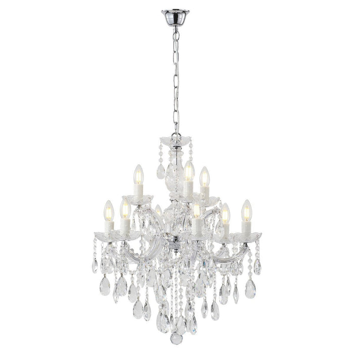 Zurich 9 Light Crystal Chandelier Chrome - 1000608