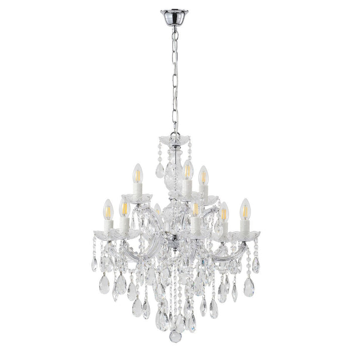 Zurich 9 Light Crystal Chandelier Chrome - 1000608