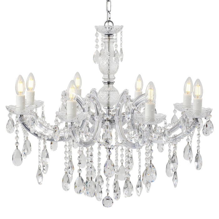 Zurich Chandelier 8 Lights Chrome Aluminium - 1000617
