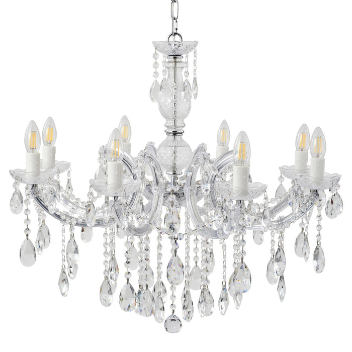 Zurich Chandelier 8 Lights Chrome Aluminium - 1000617
