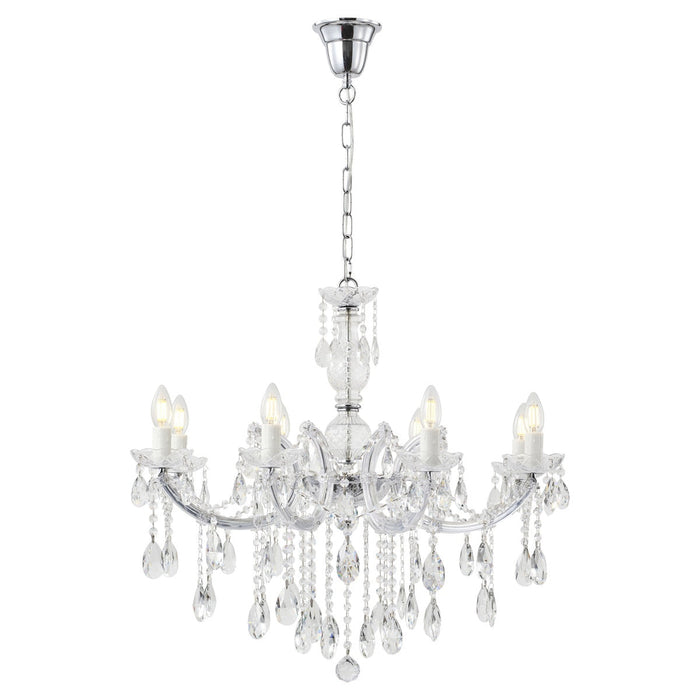 Zurich Chandelier 8 Lights Chrome Aluminium - 1000617