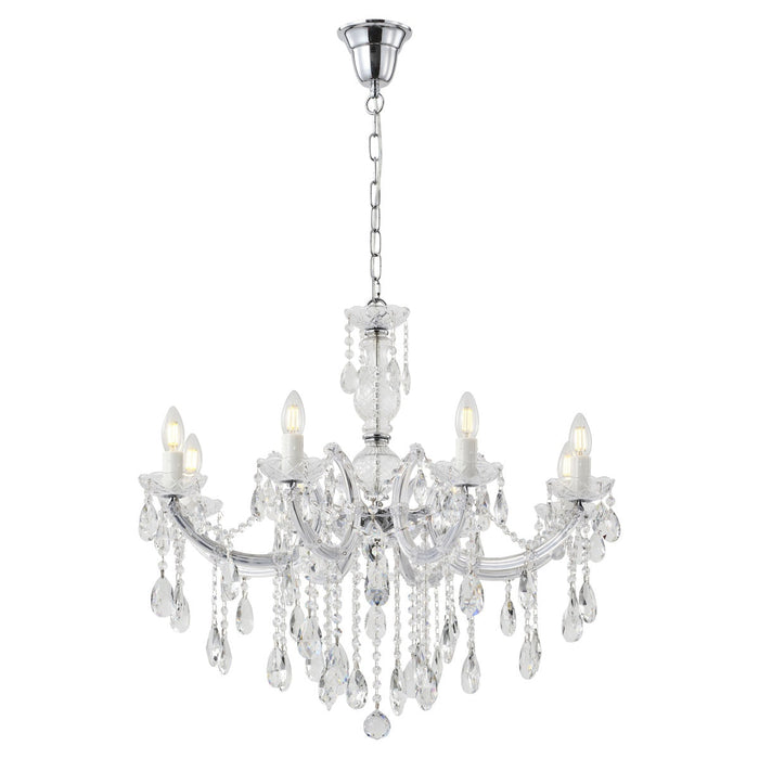 Zurich Chandelier 8 Lights Chrome Aluminium - 1000617