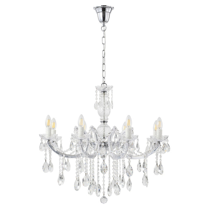 Zurich Chandelier 8 Lights Chrome Aluminium - 1000617