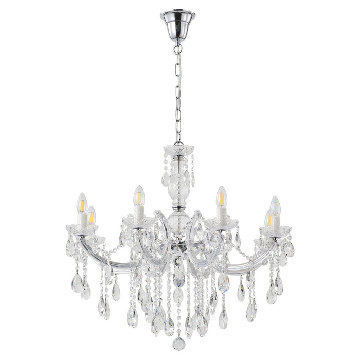Zurich Chandelier 8 Lights Chrome Aluminium - 1000617