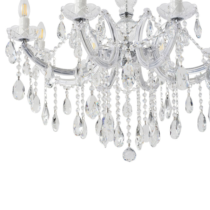 Zurich Chandelier 8 Lights Chrome Aluminium - 1000617