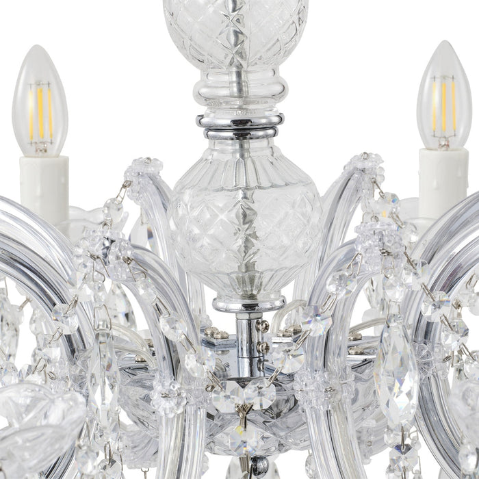 Zurich Chandelier 8 Lights Chrome Aluminium - 1000617