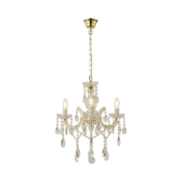 Zurich Chandelier 3 Lights Gold Aluminium - 1000623