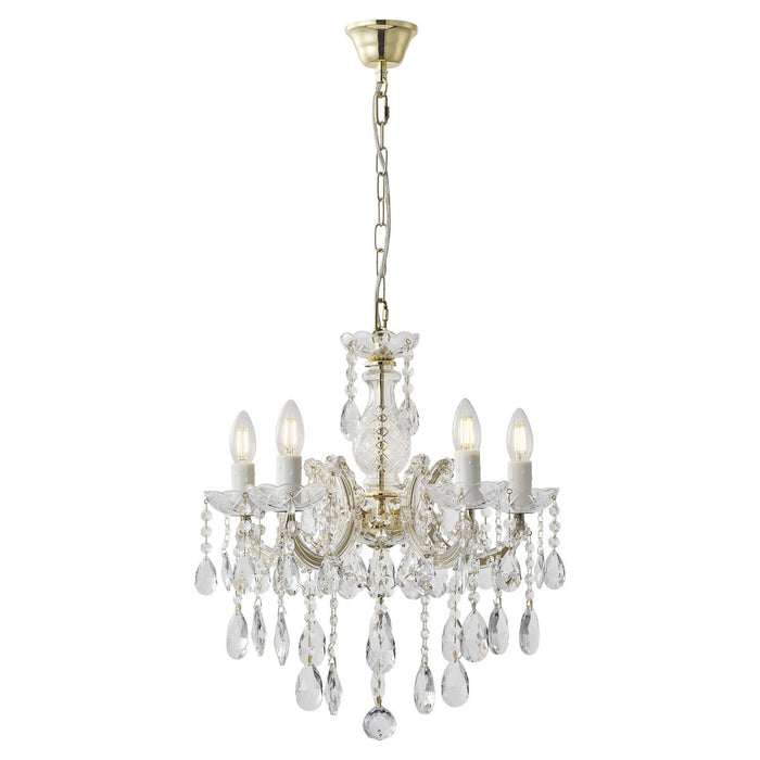 Zurich Chandelier 5 Lights Gold Aluminium - 1000624