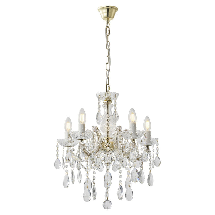 Zurich Chandelier 5 Lights Gold Aluminium - 1000624