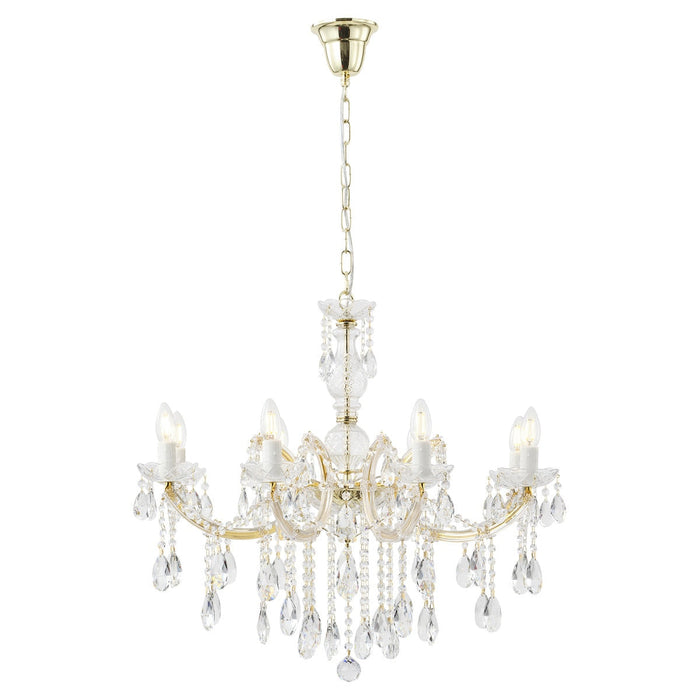 Zurich Chandelier 8 Lights Gold Aluminium - 1000625
