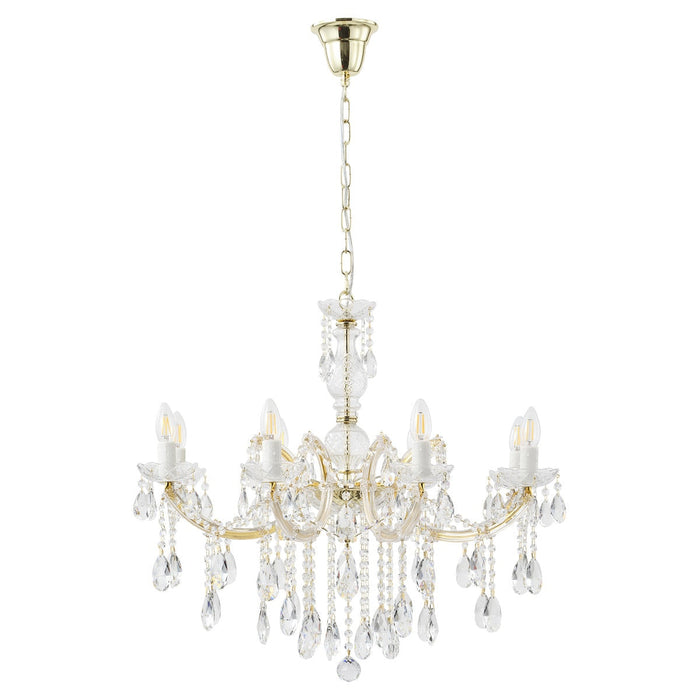 Zurich Chandelier 8 Lights Gold Aluminium - 1000625