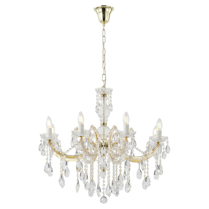 Zurich Chandelier 8 Lights Gold Aluminium - 1000625