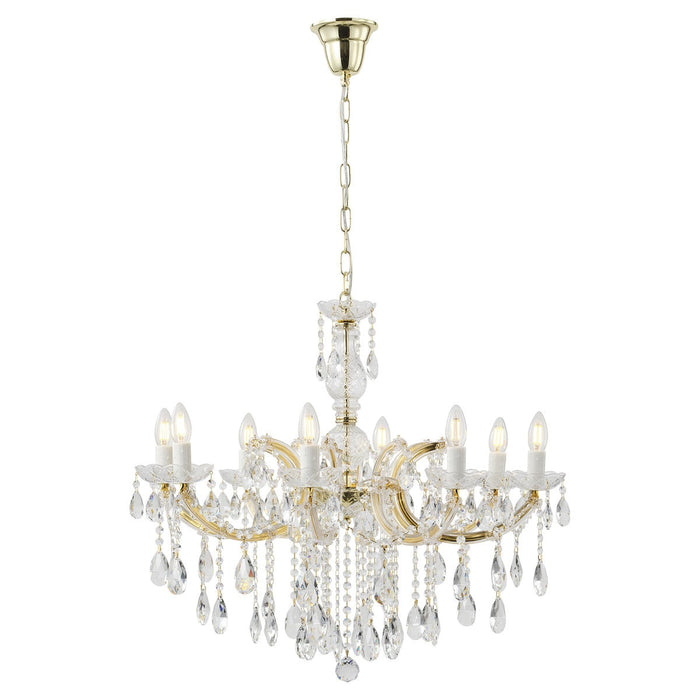 Zurich Chandelier 8 Lights Gold Aluminium - 1000625