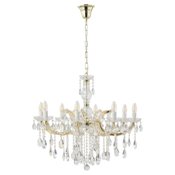 Zurich Chandelier 8 Lights Gold Aluminium - 1000625
