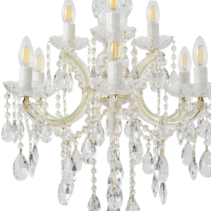 Zurich Chandelier 9 Lights Gold Aluminium - 1000626