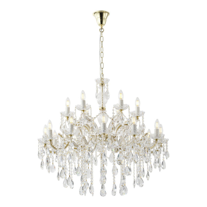 Zurich Chandelier 18 Lights Gold Aluminium - 1000627