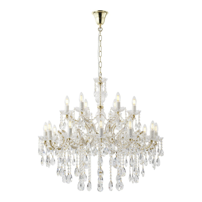 Zurich Chandelier 18 Lights Gold Aluminium - 1000627