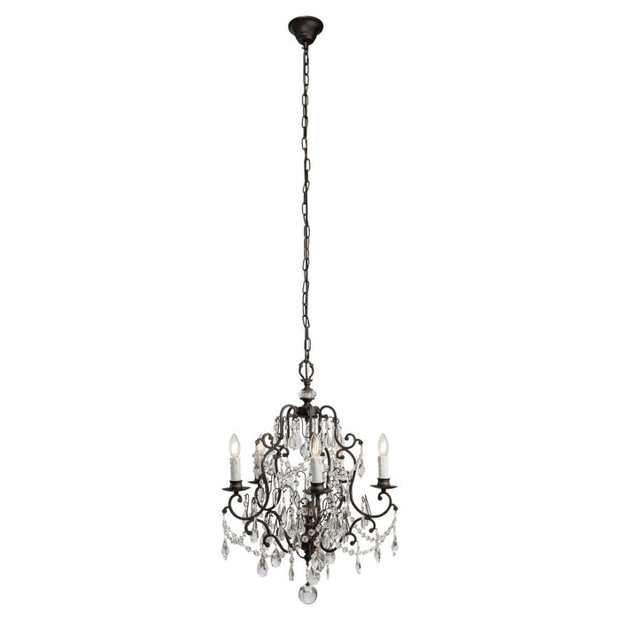 Salzburg 5 Light Crystal Chandelier Bronze - 1000803