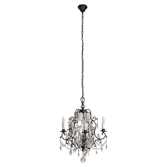 Salzburg 5 Light Crystal Chandelier Bronze - 1000803
