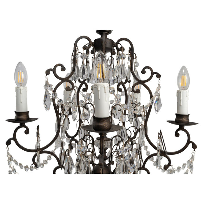 Salzburg 5 Light Crystal Chandelier Bronze - 1000803