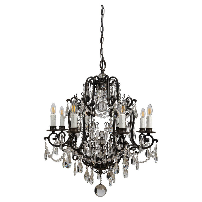 Salzburg 8 Light Crystal Chandelier Bronze - 1000804