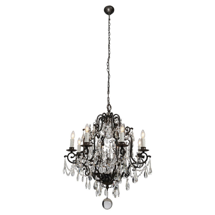 Salzburg 8 Light Crystal Chandelier Bronze - 1000804