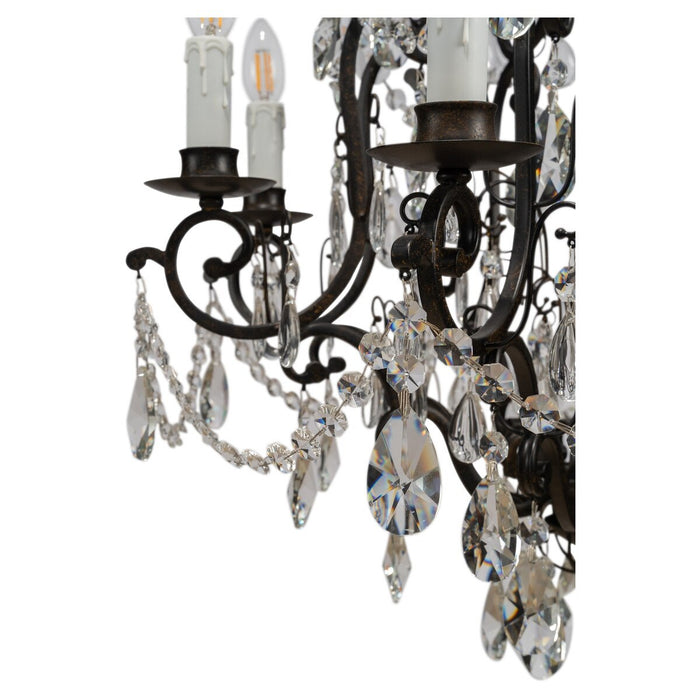 Salzburg 8 Light Crystal Chandelier Bronze - 1000804
