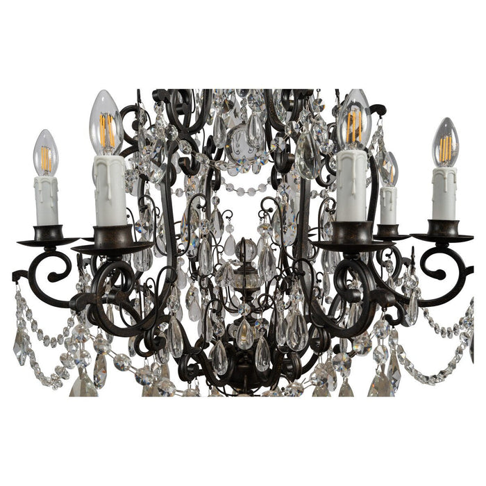 Salzburg 8 Light Crystal Chandelier Bronze - 1000804