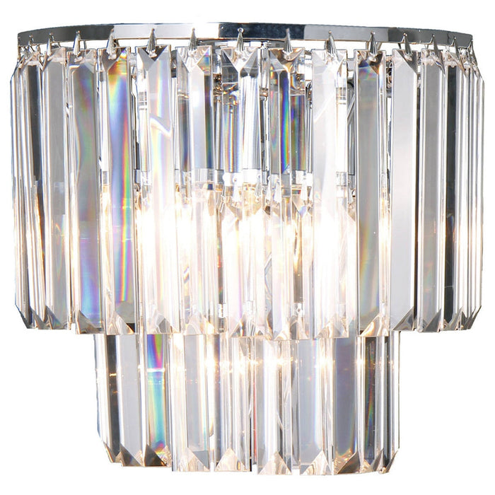 Celestial 2 Light Crystal Wall Light Chrome - 1001101