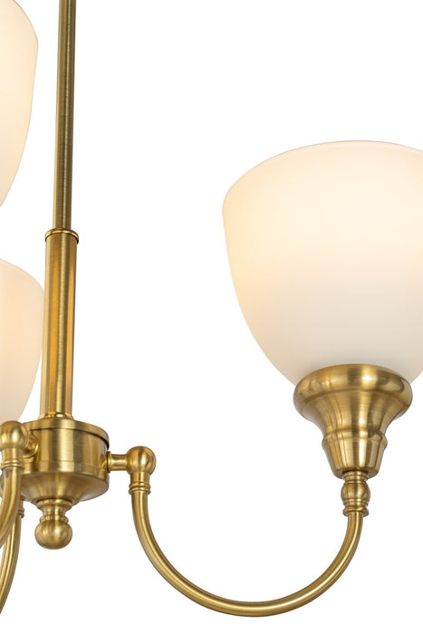 Benson Upwards 3 Light Pendant Satin Brass - 1001583