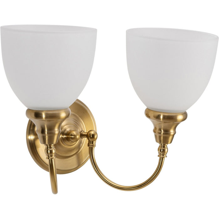 Benson 2 Light Bracket Wall Light Satin Brass - 1001585