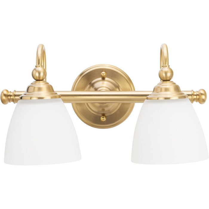 Nova 2 Light Bracket Wall Light Satin Brass - 1001587