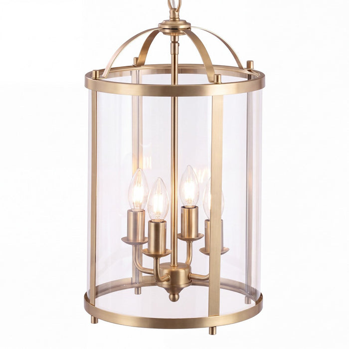 Manor Large 4 Light Lantern Light Satin Brass - 1001603