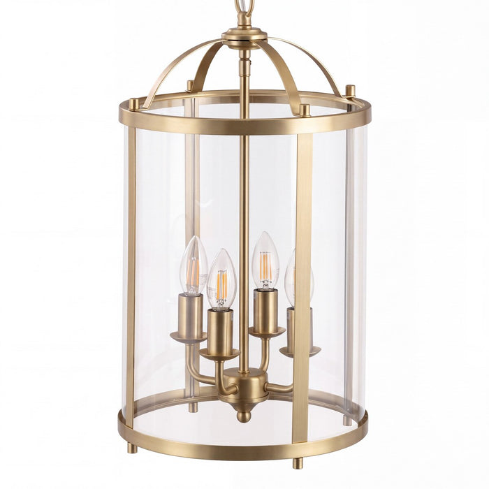 Manor Large 4 Light Lantern Light Satin Brass - 1001603
