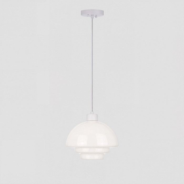 Fenwick Pendant Light White & Opal Gloss - 1001614