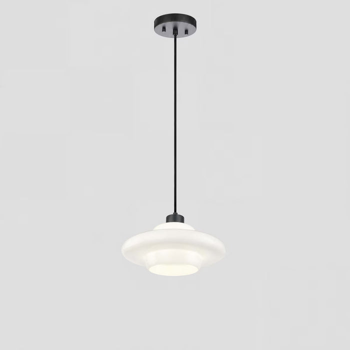 Hornby Pendant Light Matt Black & Opal Gloss - 1001617