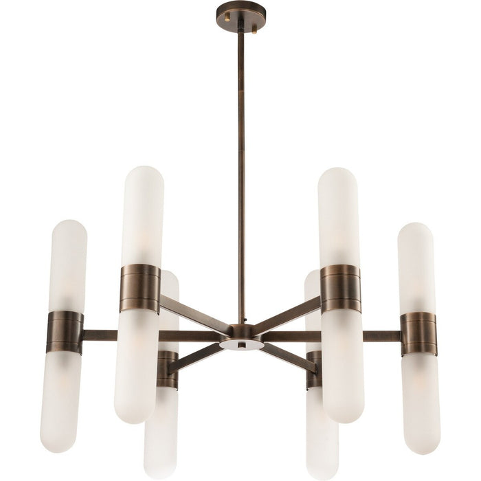 Hepburn 12 Light 6 Arm Pendant Light Antique Brass - 1001622