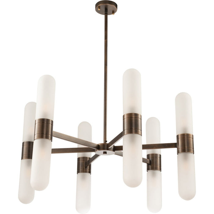 Hepburn 12 Light 6 Arm Pendant Light Antique Brass - 1001622