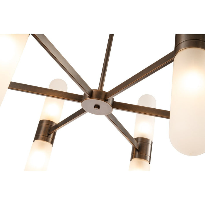 Hepburn 12 Light 6 Arm Pendant Light Antique Brass - 1001622