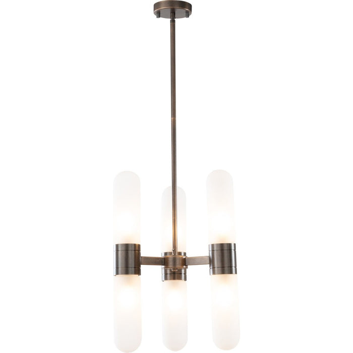 Hepburn 6 Light 3 Arm Pendant Light Antique Brass - 1001623