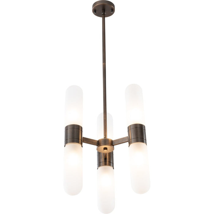 Hepburn 6 Light 3 Arm Pendant Light Antique Brass - 1001623